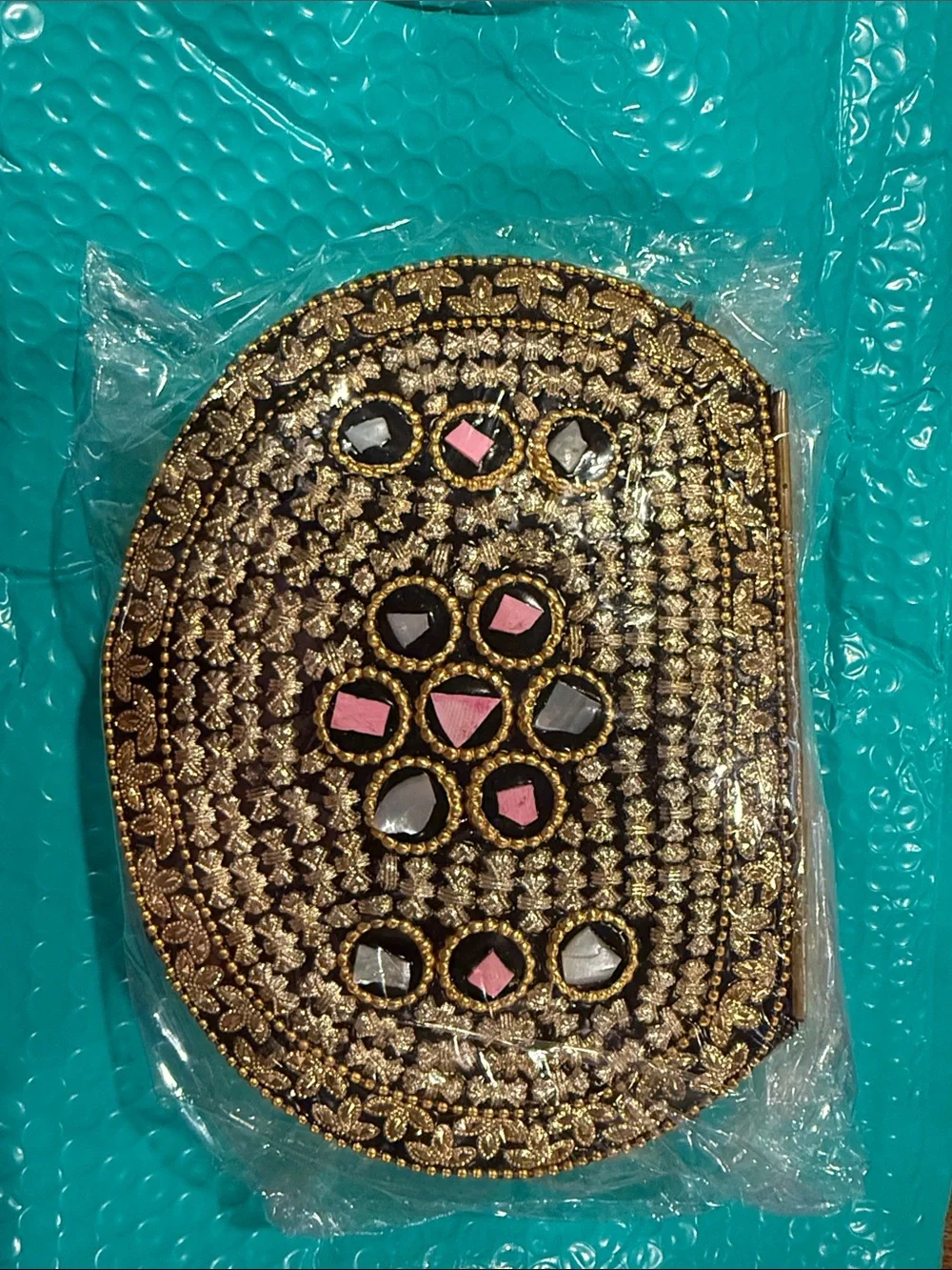 Ramla Pink Mosaic Crossbody Bag